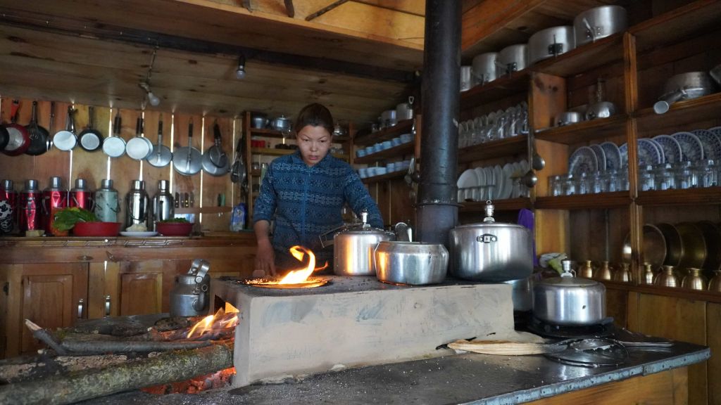 Guest House kitchen in Mardi Himal trek route 